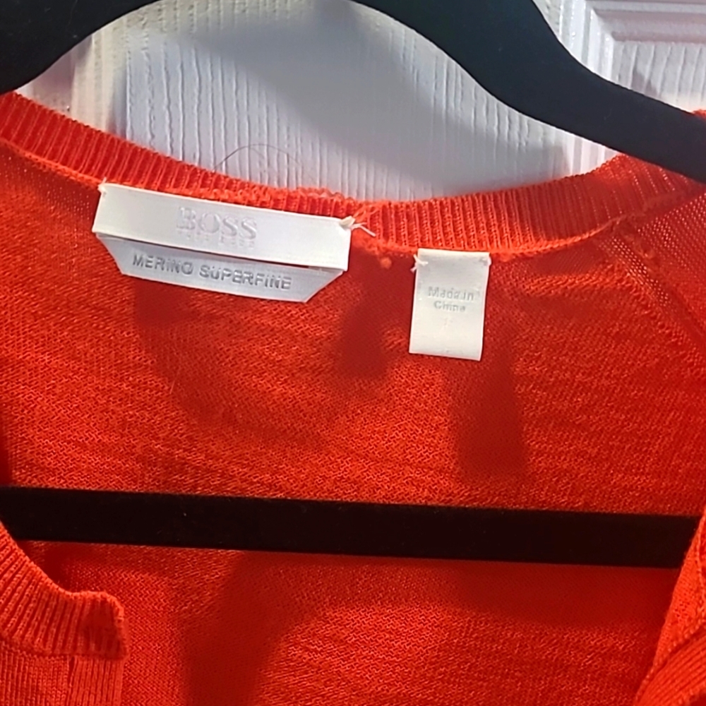 Boss Felija Merino Wool Button Cardigan